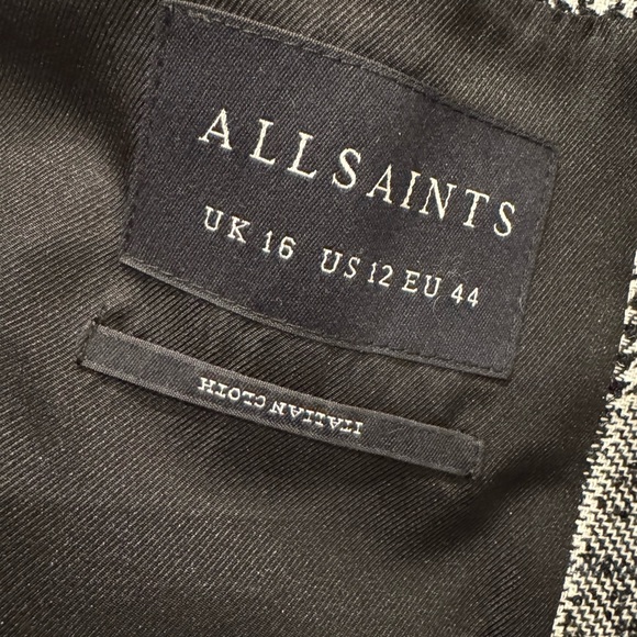 All Saints Dustie Checkered Coat - Picture 5 of 6